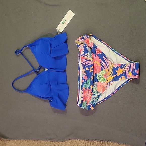 💙NWT STYLISH SWIMWEAR 2 PIECE SWIMSUIT - Picture 3 of 11